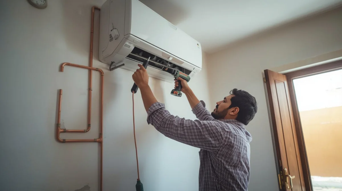 Split AC installed in Dhaka apartment