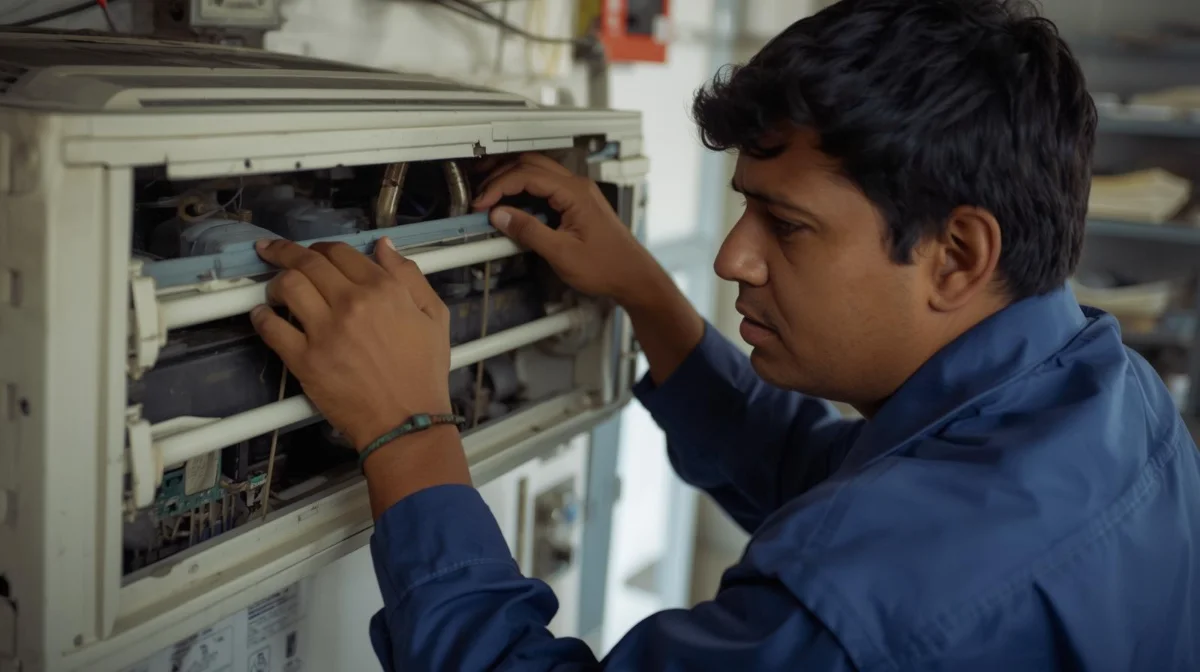 AC not cooling — before repair by Rifat Refrigerator Dhaka