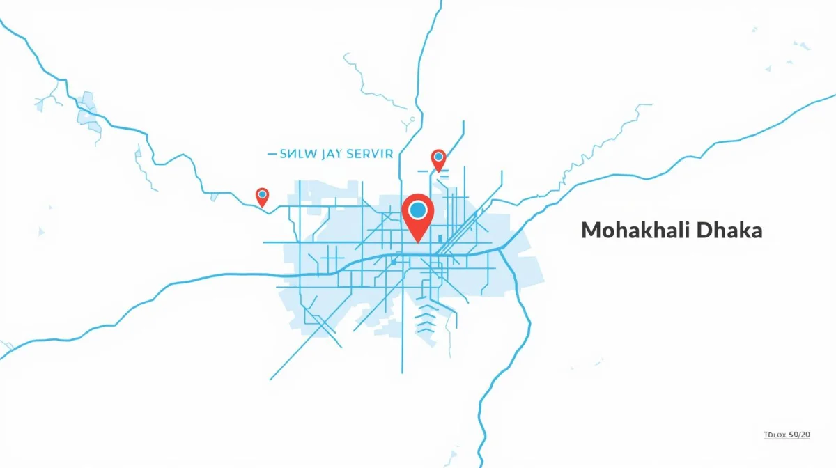AC repair service coverage area map for Mohakhali Dhaka