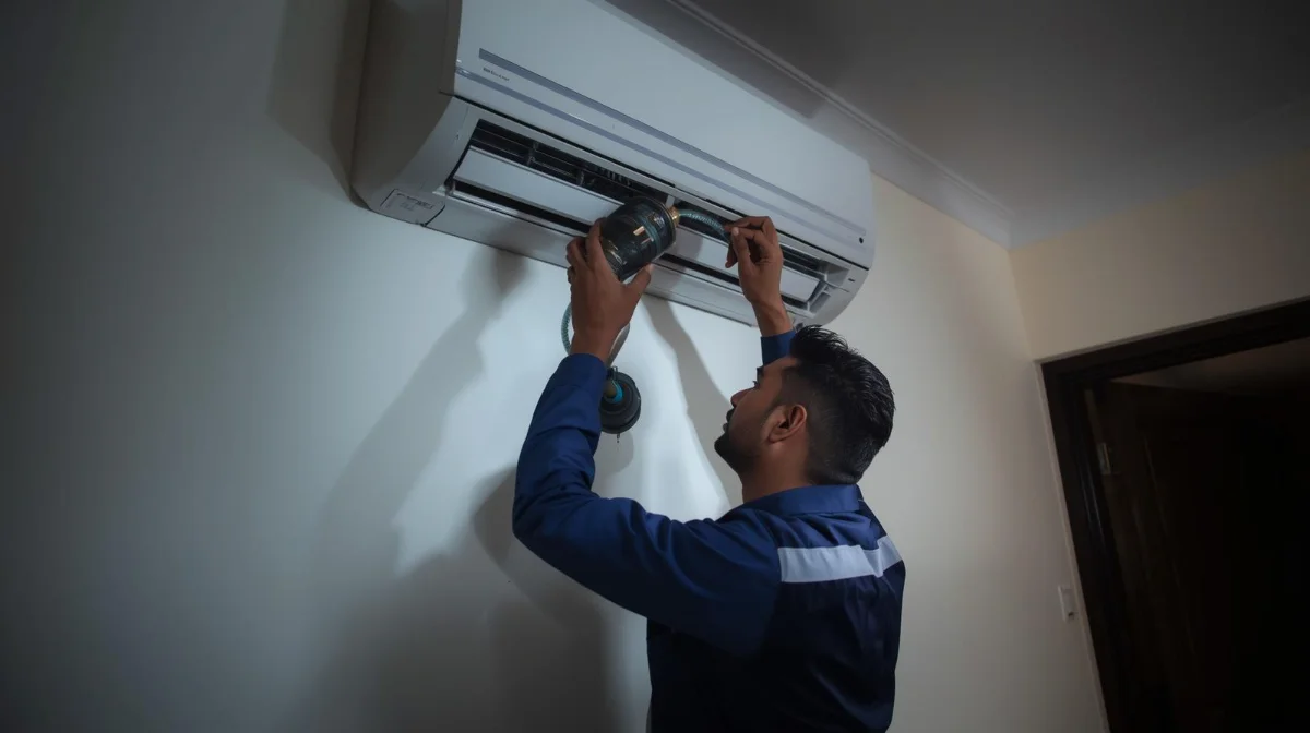 AC gas refilling technician at Rifat Refrigerator And Engineering Uttara Dhaka
