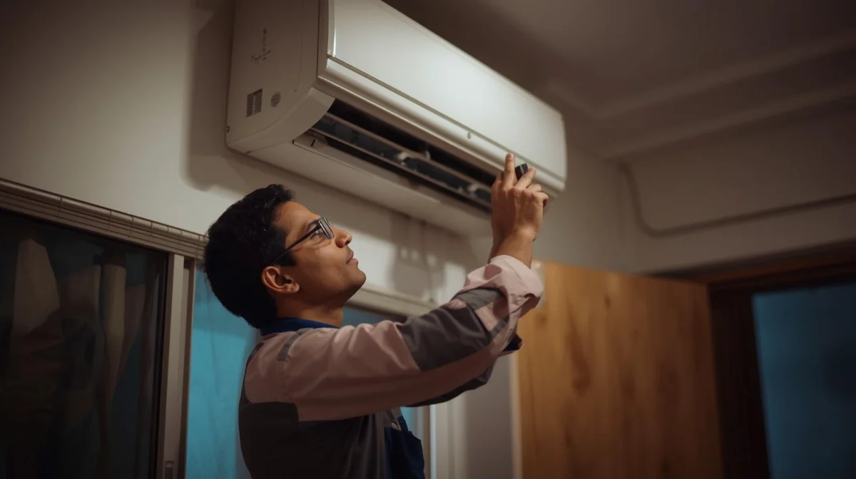 Rifat Refrigerator And Engineering expert technician working on refrigerator repair in Uttara Dhaka